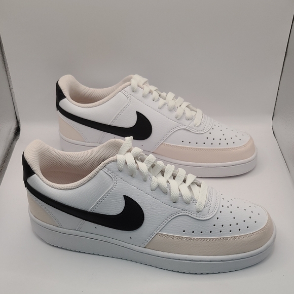 NEW Nike Court Vision Low Sneakers - White/Soft Pink Womens Size 9 US - Picture 3 of 8